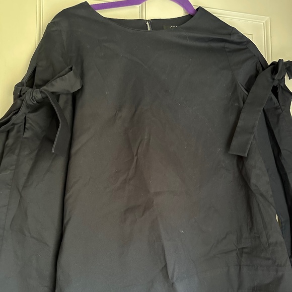 Cos Navy Blue Shirt with tie above elbow - Picture 1 of 3